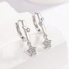 925 Sterling Silver Luxury Quality Jewelry Star Tassel Women's Stud Earrings Ladies Engagement Accessories Prevent Allergies