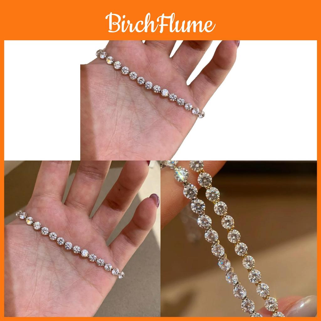 Geometric Zircon Round Bracelet For Women With Cubic Zirconia And Elegant Style