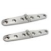2pcs Stainless Steel 316 Strap Hinge With 6 Holes 28x160mm Mirror Polish Marine Boat Hardware Cast Door Strap Hinges