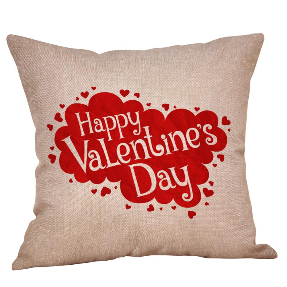 Pillowcase Valentine's Day Pattern Sofa Cushion Cover Household Decoration