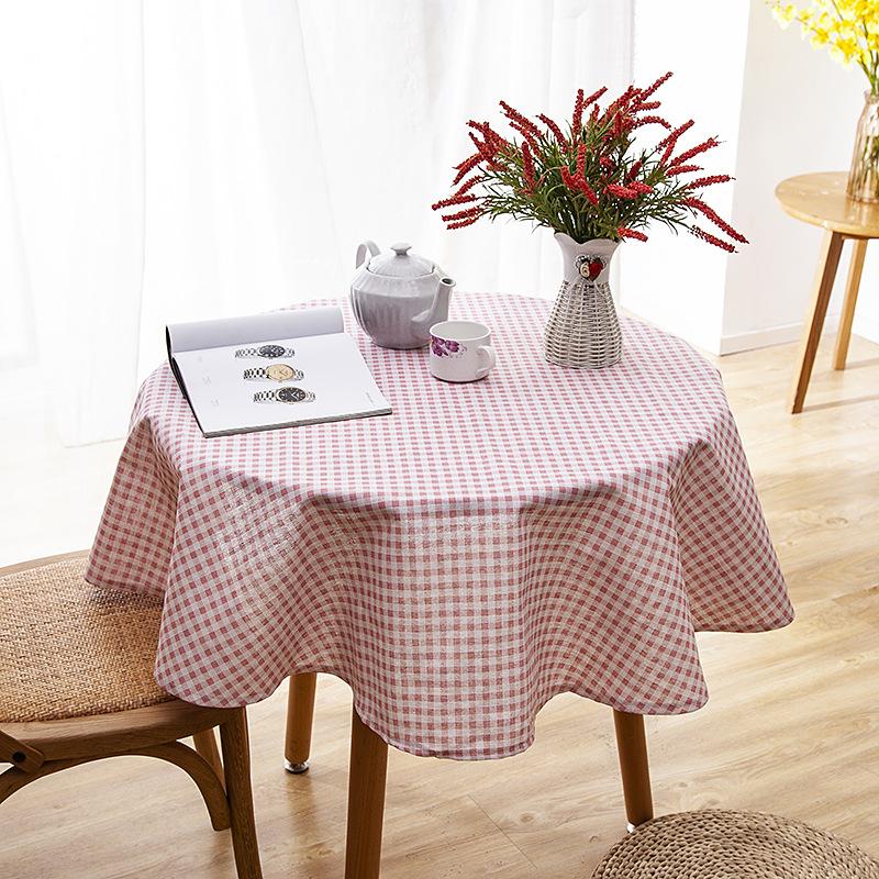 Polyester Cotton Imitation Linen Table Cloth Round Tablecloth Printed Fringed Tablecloth Cover Towel