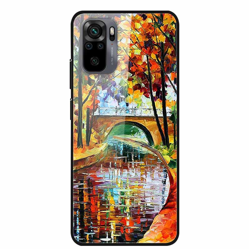 Edzett Üveg tok Redmi Note 10 Pro-hoz Fedél Kemény tok Xiaomi Redmi Note10 5G Telefon Tokhoz Note10 Pro Fundas TPU Lökhárító