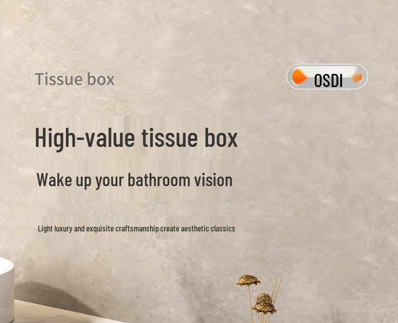 Punch-Free Wall-Mounted Gun Gray Tissue Box and Towel Holder
