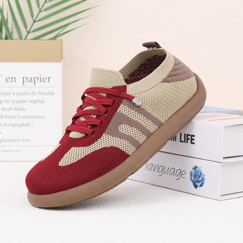 

Women s Shoes Summer 2026 Casual Sneaker Lightweight Soft Bottom on-slip Net Shoes Fashion Nude Shoes 41 червоний