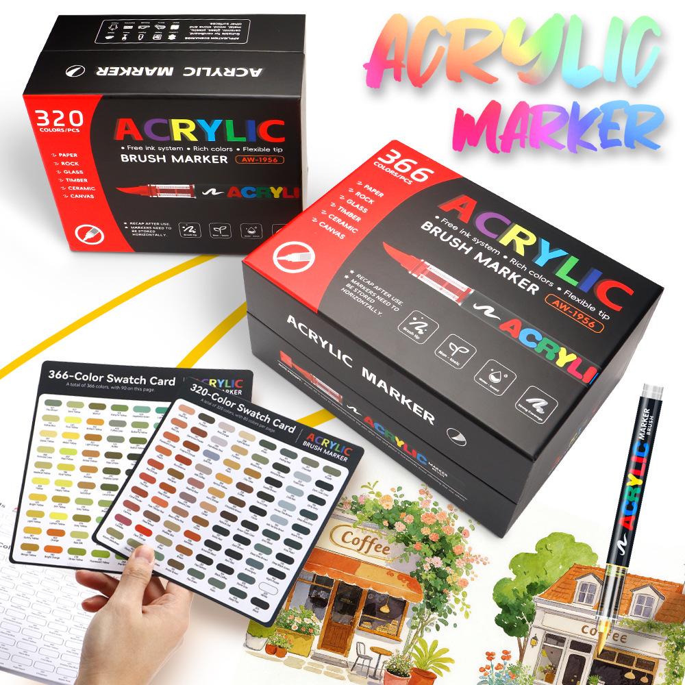 Children's DIY Acrylic Marker Set - Soft Tip, Quick-Dry, Colorful Watercolor Pens for Art and Journaling