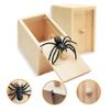 New Trick Spider Funny Scare Box Wooden Hidden Box Quality Prank Wooden Scare Box Fun Game Prank Trick Friend Office Toys