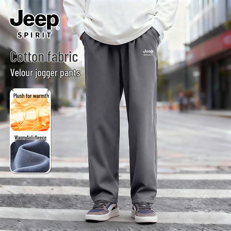 

JEEP SPIRIT Men s Winter Heavyweight Fleece Casual Pants L
