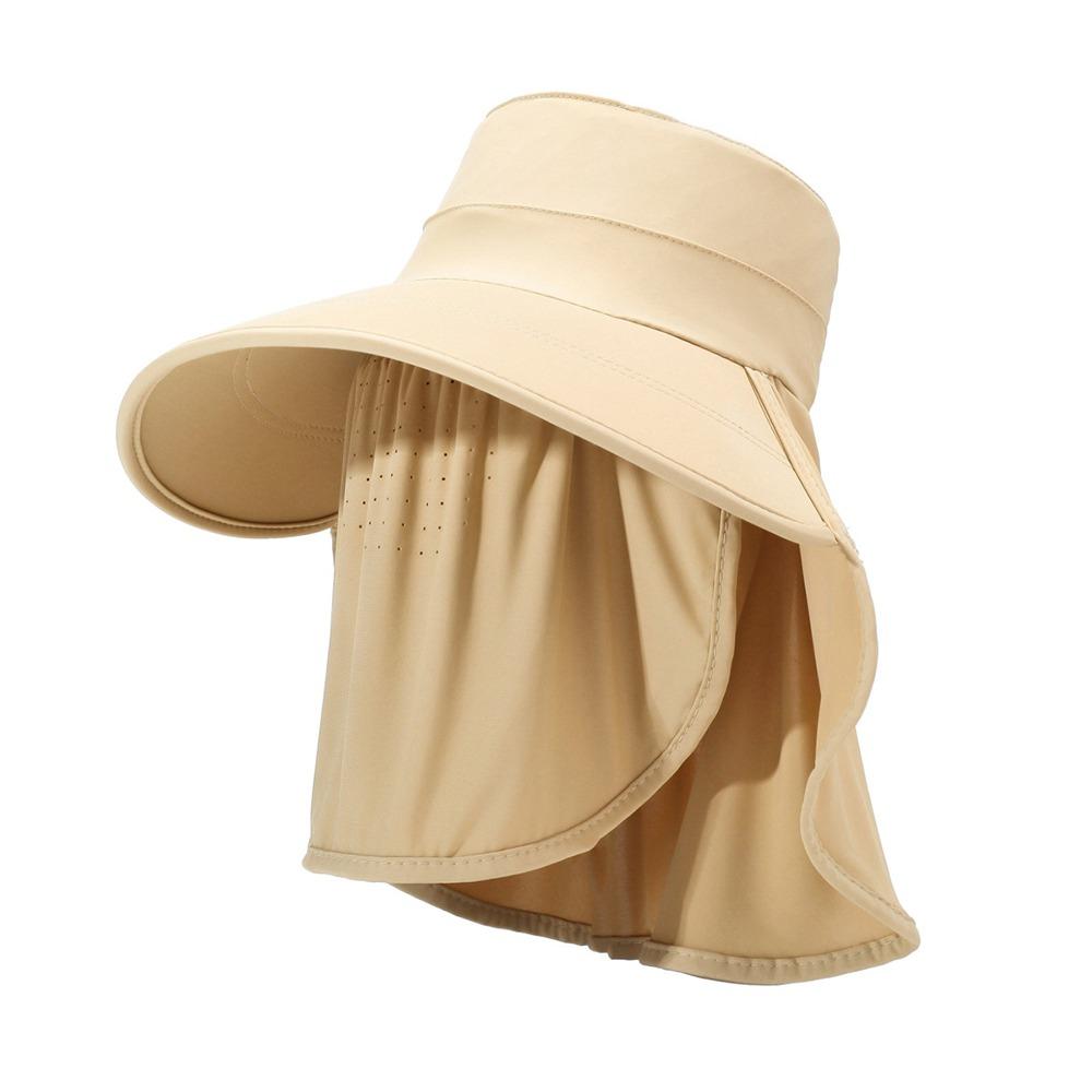 Foldable Shawl Fisherman Hat Wide Brim Anti UV Tea Picking Hat Neck Face Protection Breathable Ice Silk Sunscreen Hat for Women