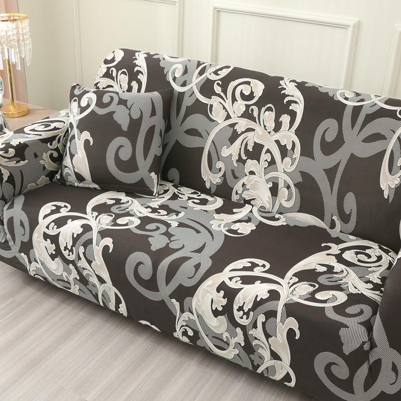 Elastic Sofa Covers for Living Room Solid Color Spandex Sectional Corner Slipcovers Couch Cover L Shape Need Buy 2PCS Cover