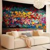 1pc Graffiti Party Backdrop Banner - Colorful Design Easy to Use For Indoor Decor Perfect For Birthday Anniversary Wedding Home/Office Wall