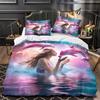 3D Printed Microfiber Dolphin Quilt Cover Sets All Season Bedding Set With Pillowcase Ocean Art Duvet Cover For Home Decoration