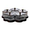 New Glass Fruit Tray Hotel Afternoon Tea Snack Tray Lead-free Glass Heart-shaped Divider Snack Tray