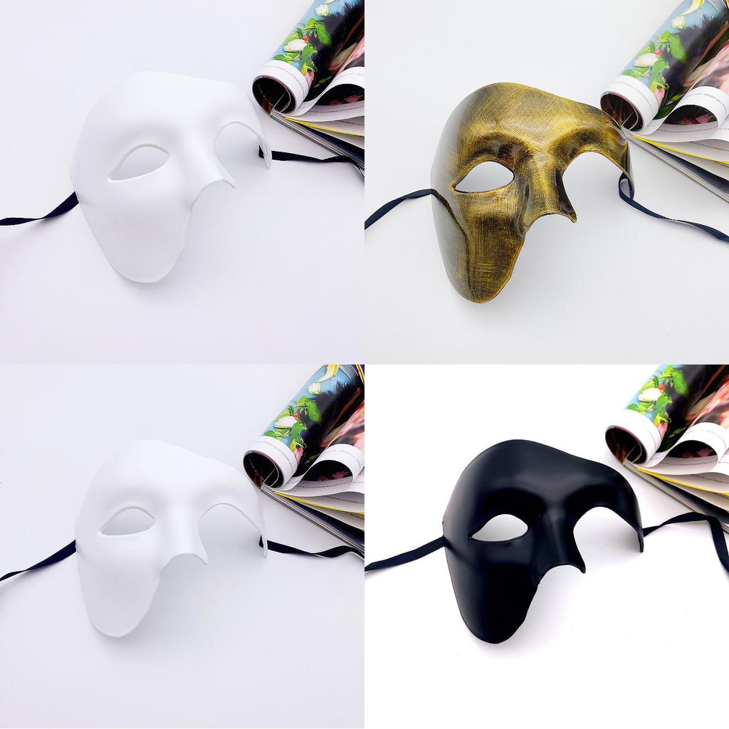 Classic Halloween Costume Mask With Half Face Design For Adults Cosplay Party