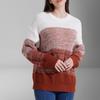 2024 Autumn/Winter Color Block Knitted Sweater for Women – Versatile Round Neck Fashion Pullover