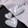 European & American Fresh Style Heart Lace Earrings - High-End Fashion, Light Luxury, Versatile Pair