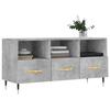 VidaXL Meuble TV gris béton 102x36x50 cm bois d'ingénierie 829016