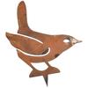 4 pièces Ornement d'oiseau en métal rouillé Artisanat en fer Art en forme d'oiseau Sculpture silhouette Décoration extérieure Jardin Cour Pelouse Clôture