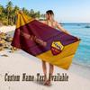AS Roma FC Design Beach Towel Custom Text Large Towel for Beach Vacation