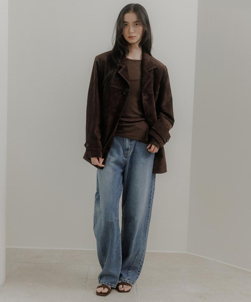 AURE SEOUL Suede Jacket [Brown]