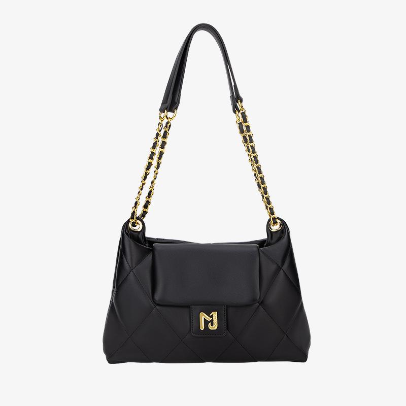 Wandering Bag, Women's New Travel Season Garbage Bag, High-end Sense, One Shoulder Small Fragrant Wind Diamond Grid Chain Armpit Bag