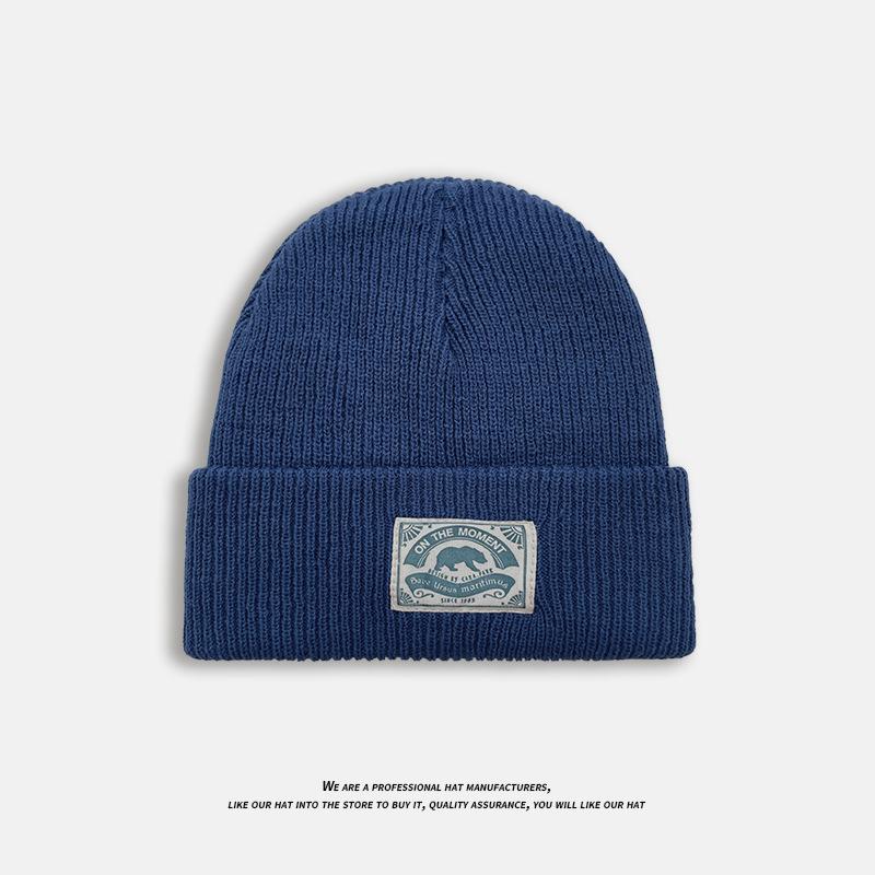 Gestrickte Mützen für Männer im Winter Modische und vielseitige Wollmützen für Herbst und Winter Warme Melonenmützen Kalte Mützen für Frauen