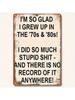 Vintage Metal Wall Art Retro Garage Decor 70s 80s Style Sign