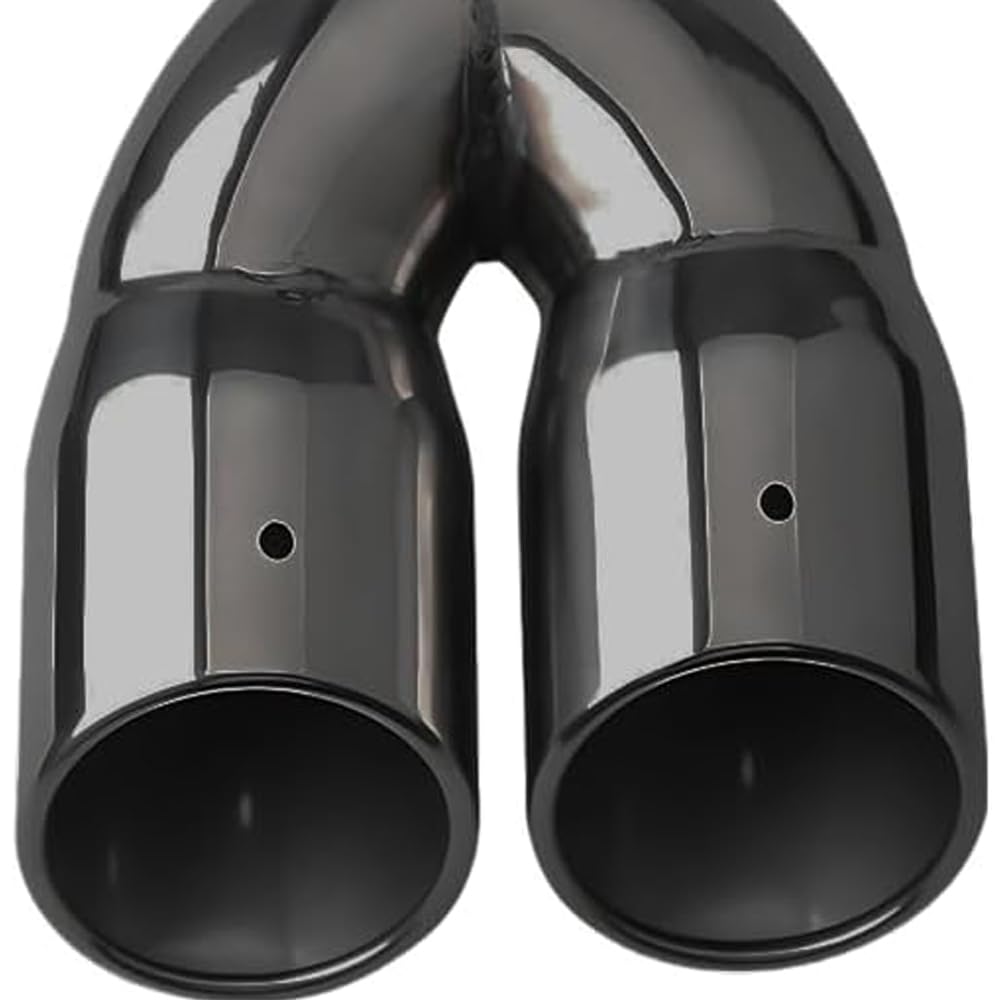 Srasakan Car Muffler Cutter, Downward Type, 2 Openings, 2.5 Inch Diameter, Exhaust Tip, Diagonal