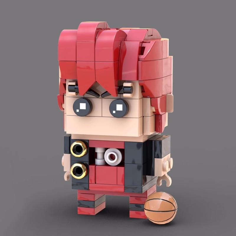 Building Block Compatible, Assembled Toy Set Square Head Boy Slam Dunk Anxi Coach, Sakuragi Flower Road