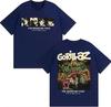 2026 New Gorillaz The Mountain Tour Graphic‑Print Unisex Loose Short‑Sleeve T‑Shirt, Retro Print Harajuku‑Style Street‑Wear Summer Top T-shirt