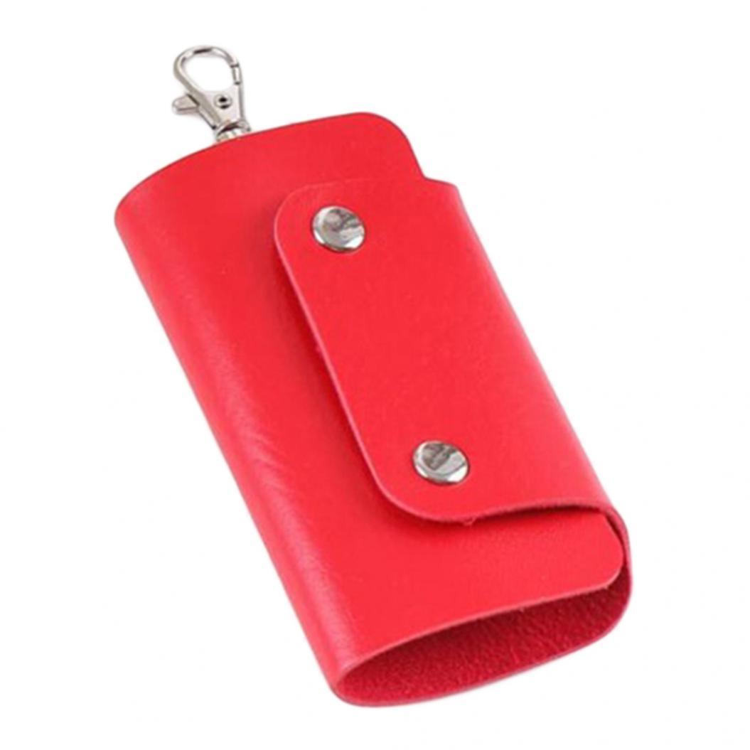 

Органайзер для ключей из искусственной кожи, брелок для ключей, магнитная кнопка, сумка, подарок красный