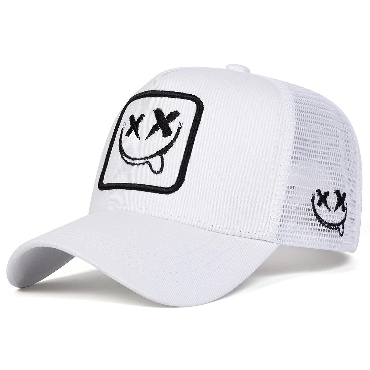 

Unisex Xx Smiling Face Embroidery Baseball Net Caps Spring Summer Outdoor Adjustable Casual Hats Dad Hat Sunscreen Hat