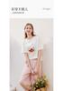 Fragrant Shadow Dopamine Printed White T-shirt for Women, 2026 Summer New Edition, Lyocell Round Neck Loose Casual Short Sleeve Top