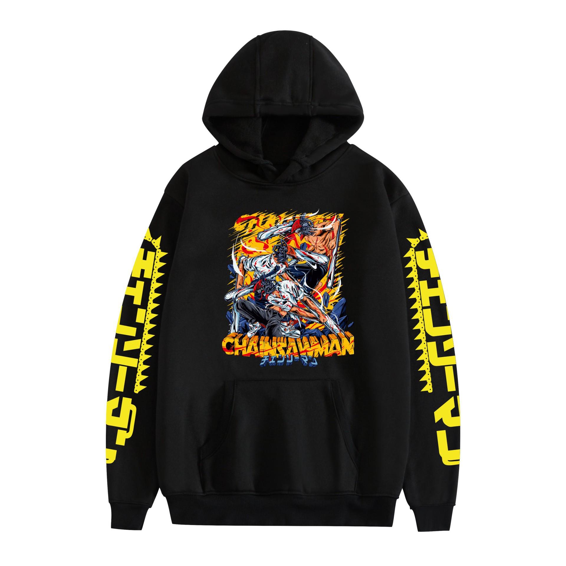 

Fashion Unisex Casual Chainsaw Man Cartoon Hoodies Sweatshirt Outdoor Sport Cosplay Pullovers Hoodie XS чёрный