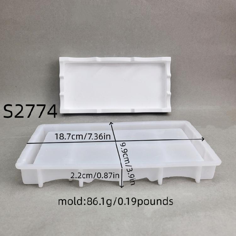 Sturdy Rectangular Silicone Mould For Crafting Resin Dishes And Holders