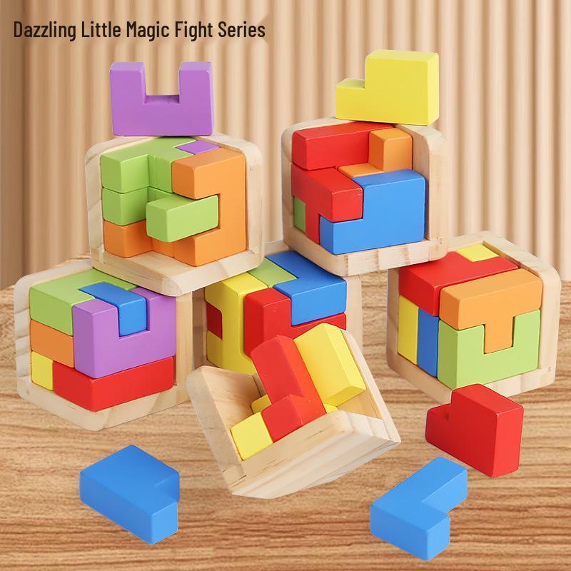 

Magic 3D Cube Puzzle: Brain-Teasing Blocks for Kids & Adults