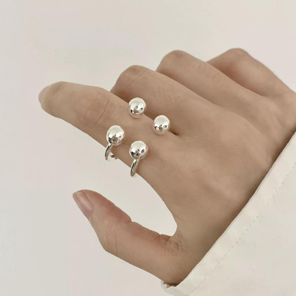 925 Silber Verdrehte Croissant Ringe für Damen Herren Minimalistisch Klobig Geometrische Textur Vintage Schmuck Geschenk