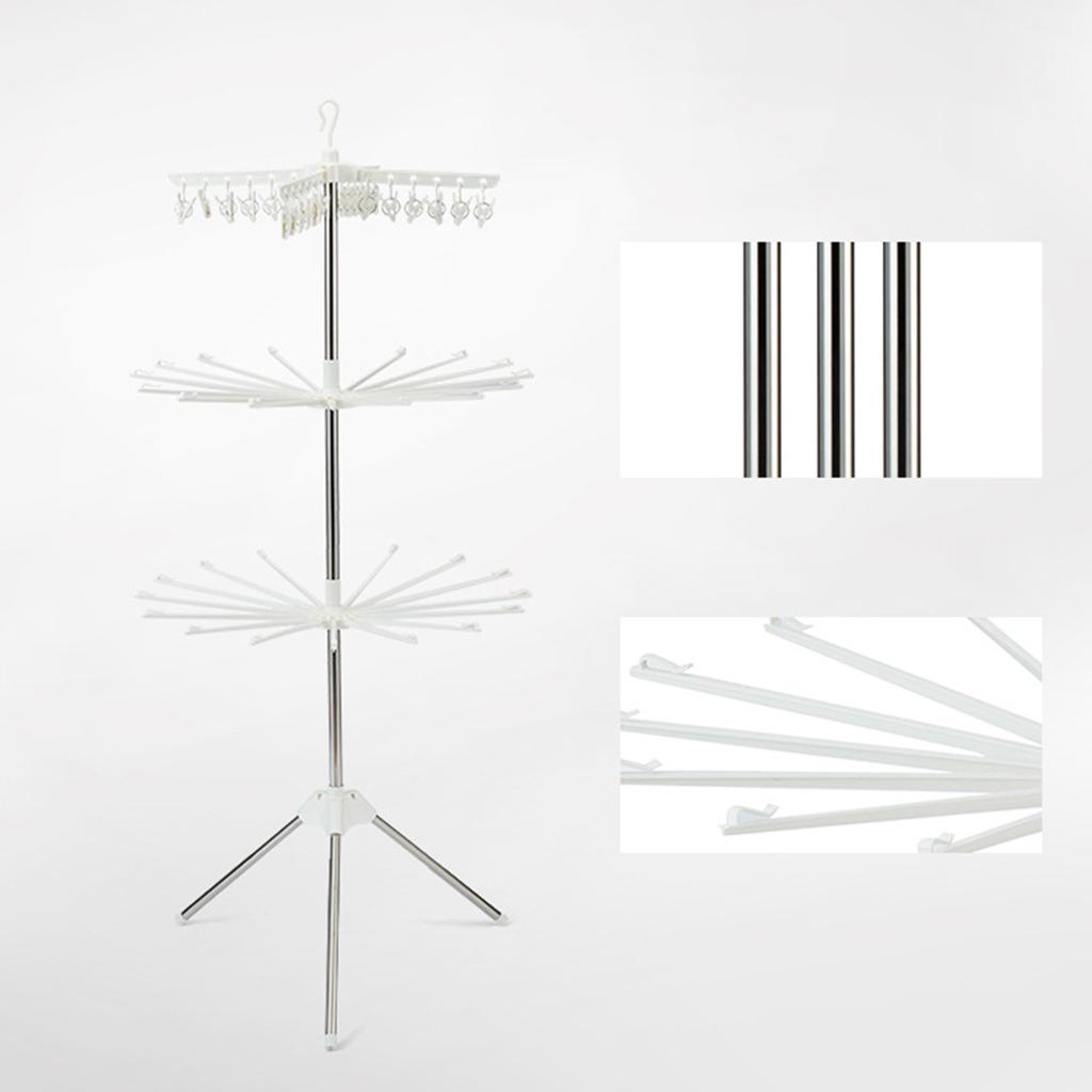 Collapsible Clothes Drying Rack , Stainless Steel Hanging Rods, Use