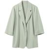 Women's Plus Size 2026 Spring 3/4 Sleeve Lapel Blazer Jacket