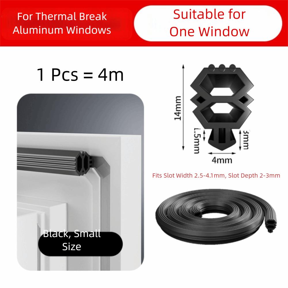 New TPE Door Seal Strip Bilateral Cold Proof Windproof Strip Flexible Card Slot Design Dustproof Strip Insulation Application