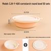 Sweet Elegant 400ml Round Degradable Takeout Bowls with Lids (50 Sets)