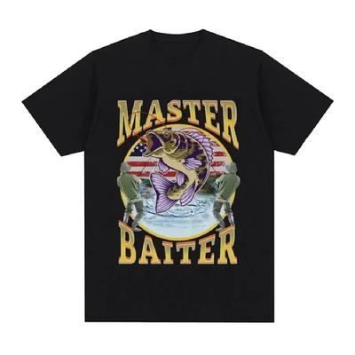 Grappig Master Baiter Vissen Parodie T-shirt Zomer Mannen Vrouwen Kleding Mode T-shirts Korte Mouw T-shirt Tops Dameskleding