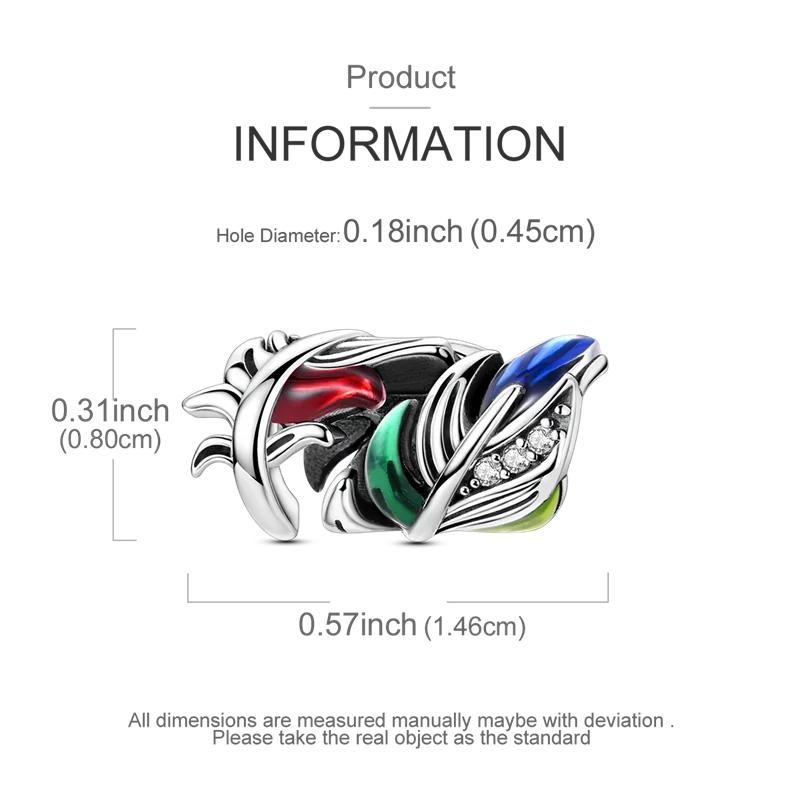 New Original Copper Swan Charms Bead Baby Shoe Flower Leaves Beads Fit 4Mm Bracelets Diy Jewelry Birthday Gift