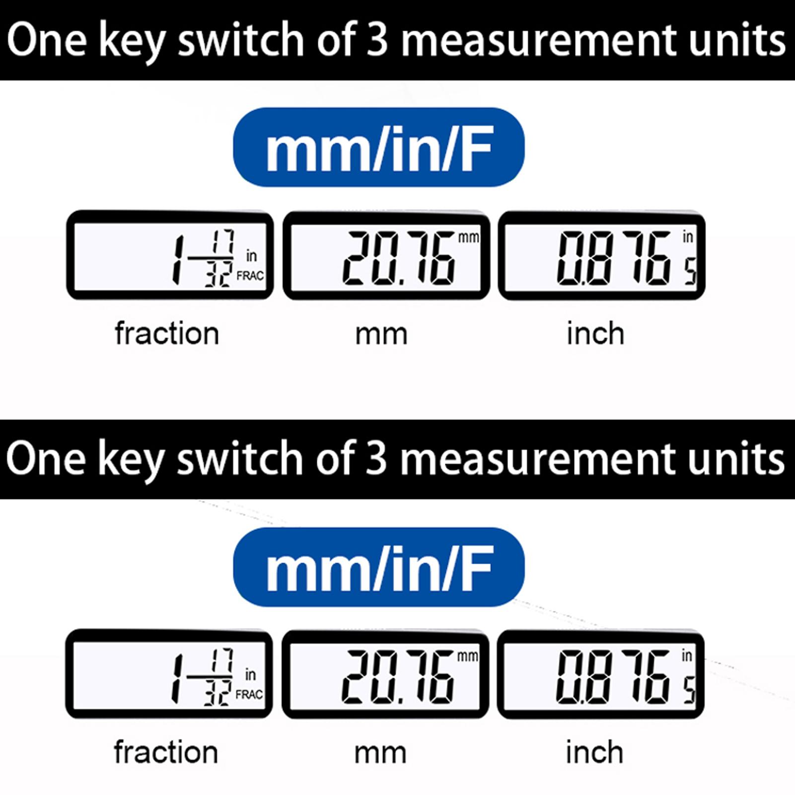 

Electronic Digital Caliper Stainless Steel Slide Caliper Measuring Tool Electronic Micrometer Caliper with Large LCD разноцветный