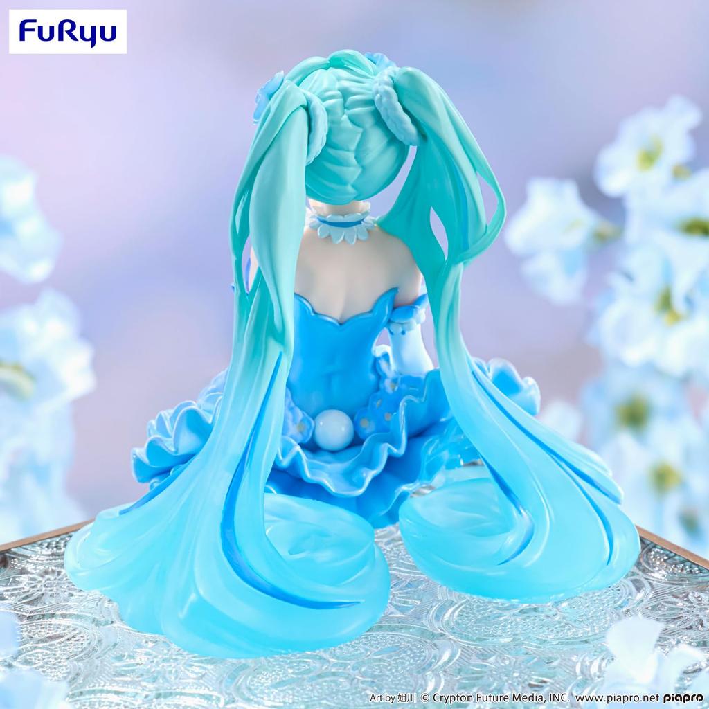 Hatsune Miku Series Noodle Stopper Figure Nemophila Pale Blue Furyu Hatsune Miku Flower Fairy Nemophila Pale Blue Color Noodle Stopper Statue Ver. - -