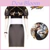 Street Fighter Clothing Chun-li Cosplay Costume Polyester Fabric Blue/brown Set