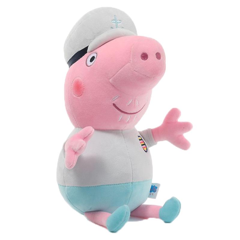 30Cm 12'' Genuine Peppa Pig Daddy Mammy Grandpa Grandma Dinosaur Teddy Bear Peppa George Plush Toy Kids Birthday Christmas Gift