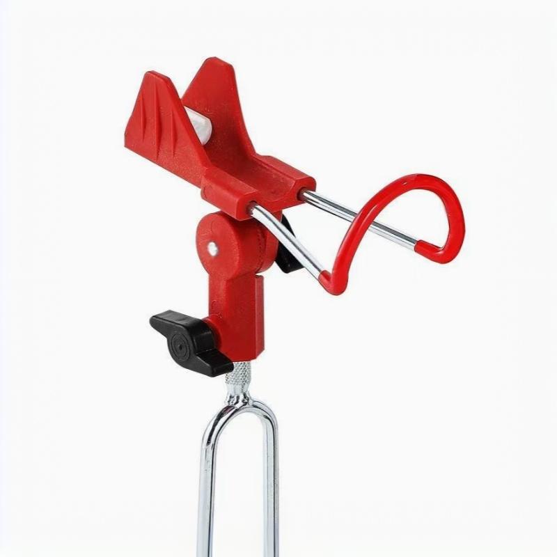 Fishing Rod Holder 360° Adjustable Foldable Stand with Ground Spike 1 Set for Fishing Gifts Angler Accessories