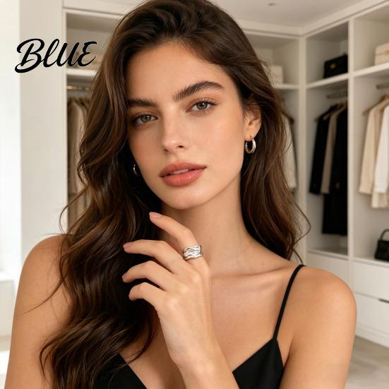 Elegant Open Band Ring Adjustable Lightweight Comfortable to Wear Anti-Oxidation