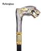 Golden Black Leopard Red Eye Luxury Fashion Cosplay Walking Stick Party Decorative Cane Elegant Crosier Knob Stick 92cm
