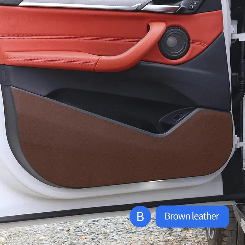 For BMW X2 2018- Leather Carbon Fiber Sticker Door Anti Kick Cover Sill Protection Mat Car Sticker Car Accessories